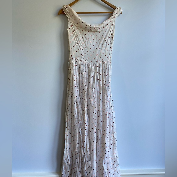 Eveliina Vintage 1950s Polka Dot sheer dress XS - Picture 10 of 11